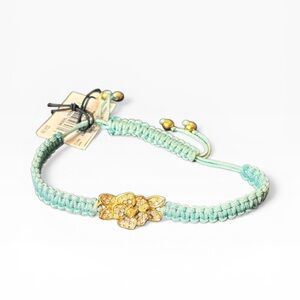 Juicy Couture Summer  Pave Flower braided Cord Bracelet NWT BUY 2 GET 1 FREE